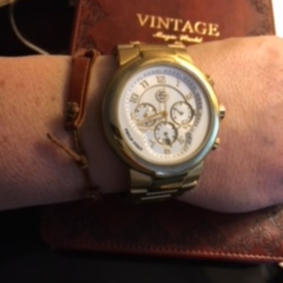 UNSEX  GOLD Philip Stein CLASSIC ROUND CHRONOGRAPH - Picture 3 of 5